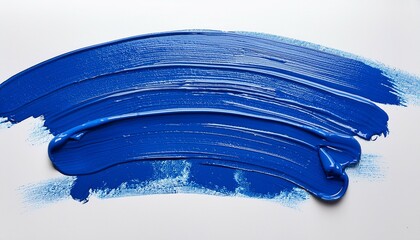 decorative blue paint on a white background top view