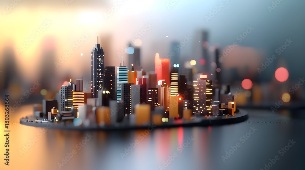 Poster futuristic digital cityscape with cascading data flows and holographic interfaces a sweeping panoram