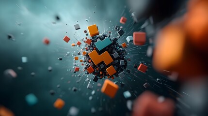 Expansive futuristic digital realm with interconnected hubs pulsing energy conduits luminous data nodes and holographic projections amid chromatic light fields