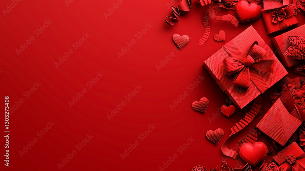 Poster a red background with a red box in the middle