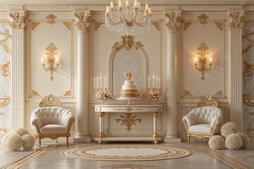 Timeless Elegant Cream Background Design for Luxurious Festive Celebrations