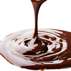 melted chocolate on transparent background
