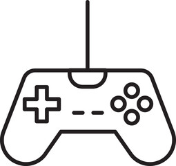 Game controller illustration line icon