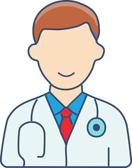 Fototapeta premium Vector illustration of male Doctor