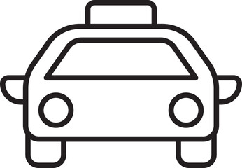 Taxi vehicle outline illustration line icon