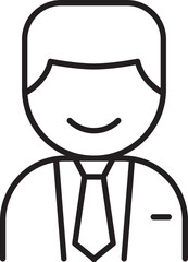 Businessman icon illustration line icon