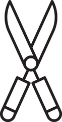 Garden shears icon design line icon