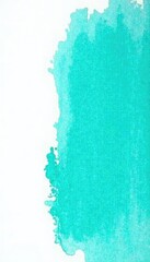 Fototapeta premium Turquoise paint isolated on white background with subtle texture, hue, turquoise