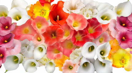 Bunte Blumenarrangeierung in leuchtenden Farben f&uuml;r dekorative Zwecke

