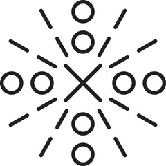 Abstract geometric design in black. line icon