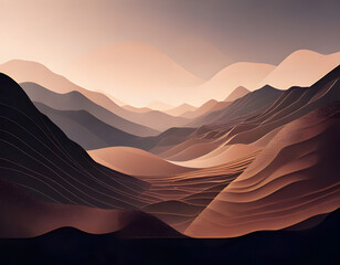 sunset in the desert