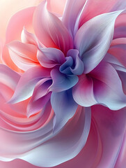 Fototapeta premium Abstract, vibrant flower in pastel colors