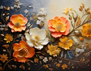 grunge floral background