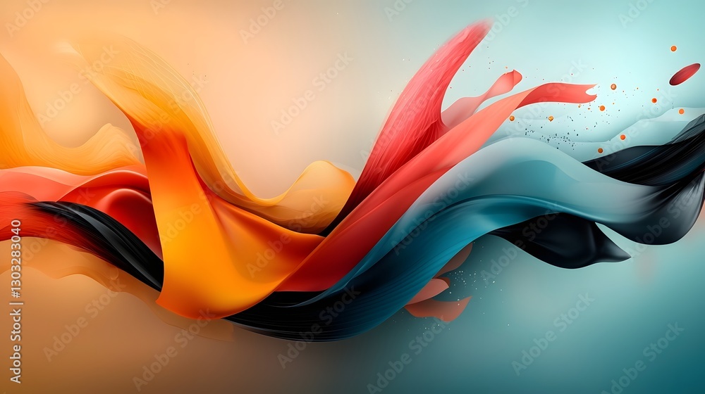 Poster captivating abstract background with intricate fractal patterns shimmering iridescent textures and p