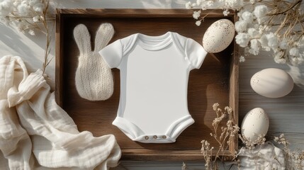 Celebrate new beginnings with a subtle and elegant Easter pregnancy announcement that invites warmth and creativity to your special moment