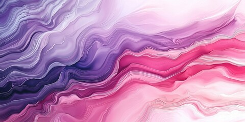 Obraz premium Abstract background with pink and purple waves of liquid marble or alcohol ink, creating an elegant pattern