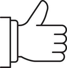 Thumbs up gesture illustration line icon