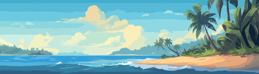 Obraz premium Relaxing tropical beach