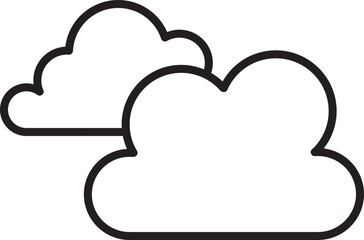 Cloud outline illustration line icon