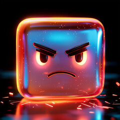 Neon Rage Emoji Buddy