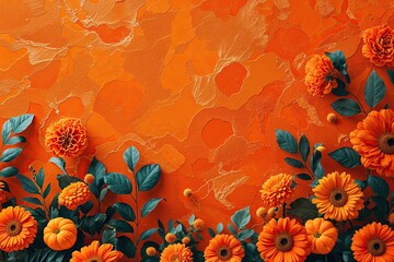 Dynamic Bold Orange Background Texture for Striking Design and Illustration