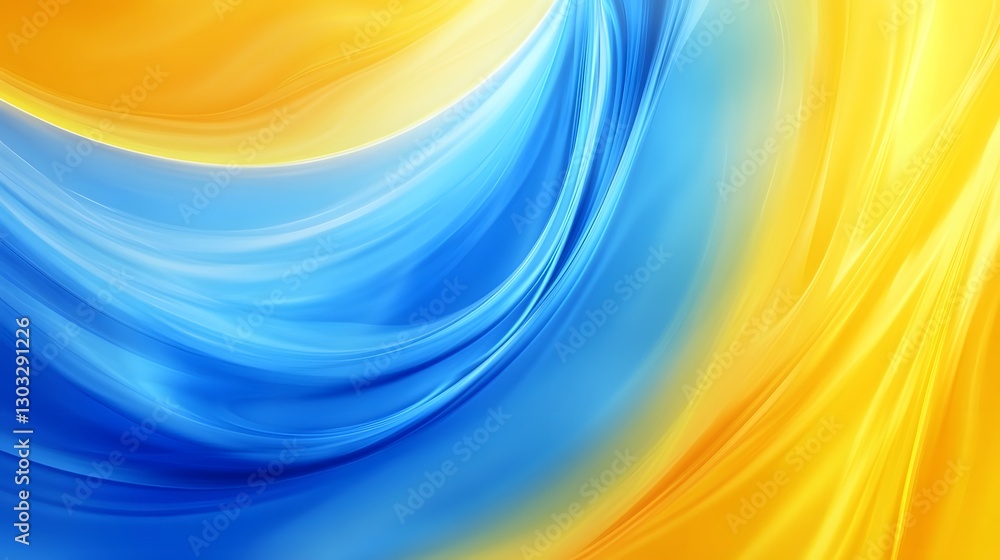 Poster mesmerizing abstract fluid art with vibrant flowing waves of fiery hues and ethereal shapes that cre