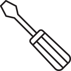 Screwdriver outline illustration line icon