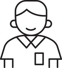 shop keeper line icon