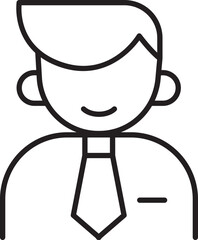 Businessman icon illustration line icon