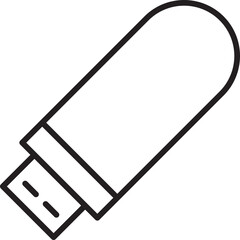 USB flash drive icon illustration line icon