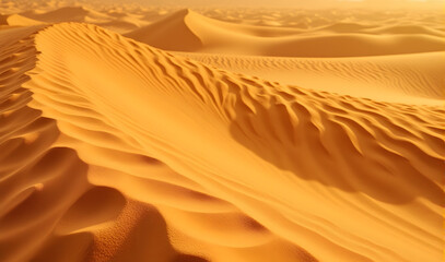 Desert sand dunes at sunset