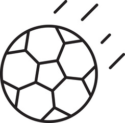 Obraz premium Soccer ball in motion line icon