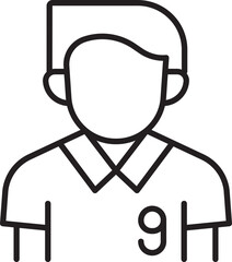 soccer player line icon © North