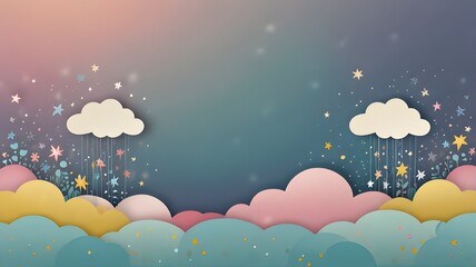 Cute Baby Background with Copy Space: Soft and Adorable Design