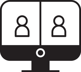 Video call communication icon icon