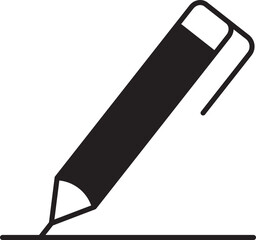 Pen drawing a line on paper icon