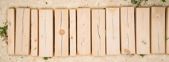 Rustic wooden plank floor with natural grain and weathered texture