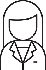 Minimalist woman avatar illustration icon