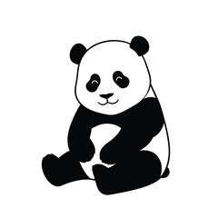 panda bear with bamboo