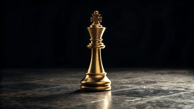 Golden Chess King Piece - Strategy, Power, and Leadership