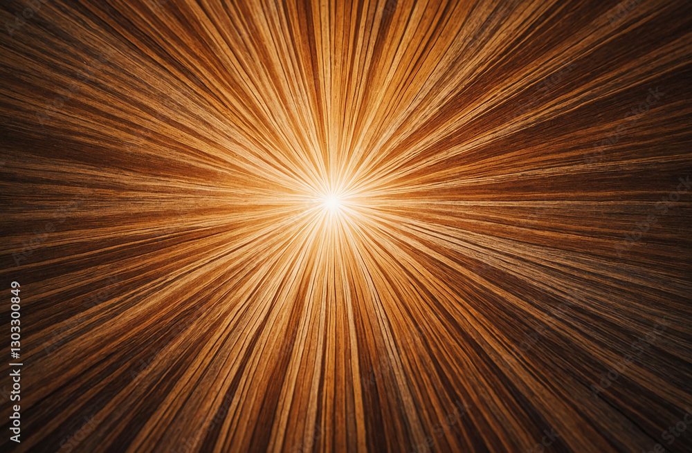 Poster sunburst rays pattern in warm colors