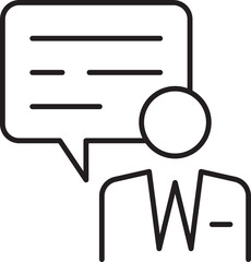 Business communication concept illustration line icon