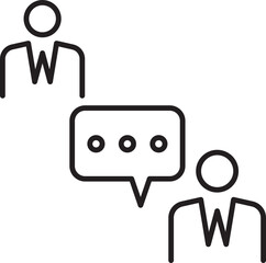 Business conversation illustration line icon