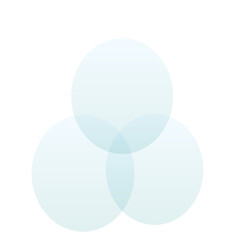 Abstract overlapping three circles diagram art