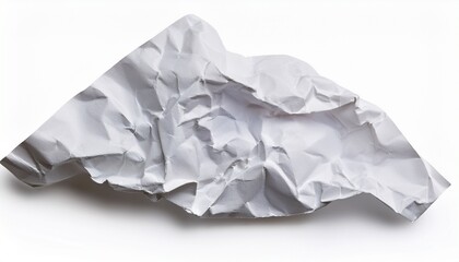 Obraz premium crumpled piece of white paper isolated on a transparent background