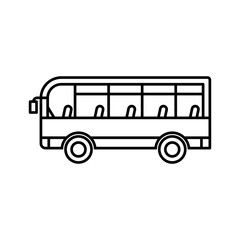 Bus icon isolated on white. Bus for public transportation.