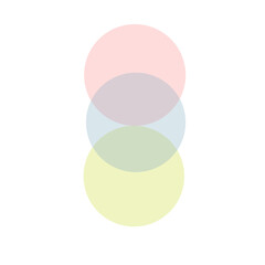 Overlapping gradient circles diagram art