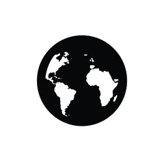 globe on white background