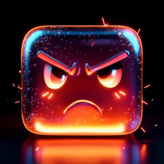 Neon Rage Emoji Buddy