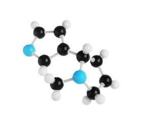 Chemical model of molecule isolated on white